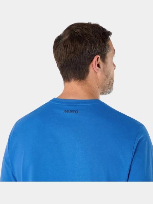Musto M Musto Logo Ss Tee férfi rövid ujjú póló kék színben 5
