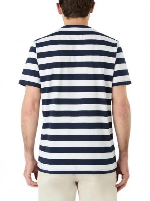 Musto M Classic Striped Ss Tee férfi rövid ujjú póló sötétkék színben 3