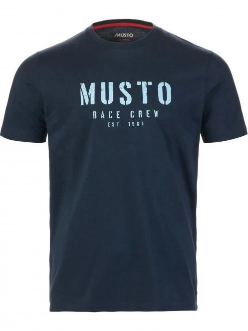 Musto M Classic Musto Ss Tee férfi rövid ujjú póló sötétkék színben 4
