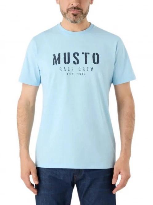 Musto M Classic Musto Ss Tee férfi rövid ujjú póló világoskék színben 2