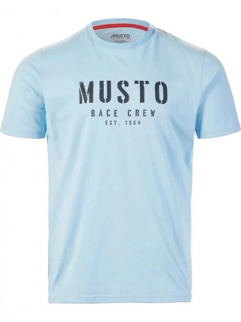 Musto M Classic Musto Ss Tee férfi rövid ujjú póló világoskék színben 4