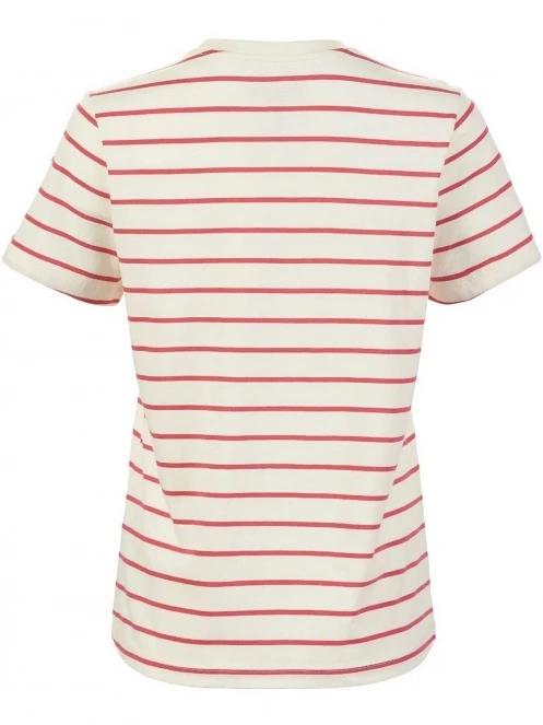 Musto W Classic Striped Ss Tee női rövid ujjú póló homok színben 5