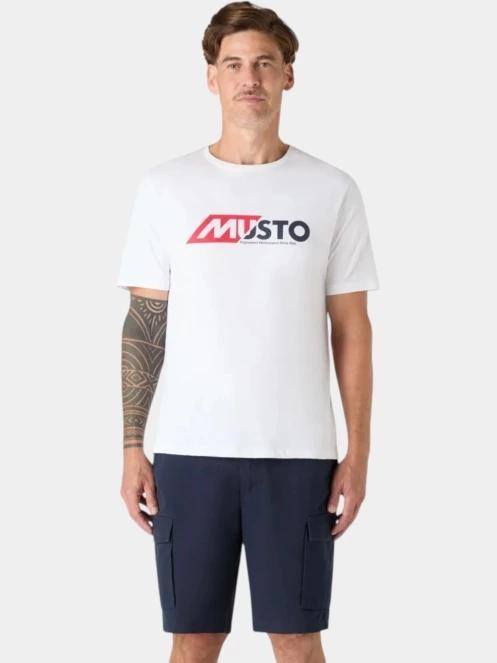 Musto M Marine Graphic SS férfi rövid ujjú póló fehér színben 2