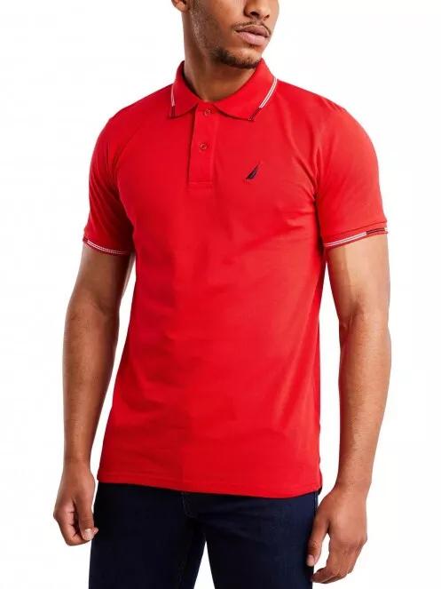 Nautica Locke Polo Shirt férfi galléros póló piros színben 2