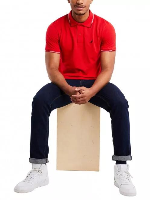 Nautica Locke Polo Shirt férfi galléros póló piros színben 4