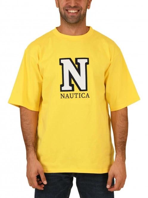 Nautica Clarkeson Oversized T-Shirt férfi rövid ujjú póló sárga színben 2