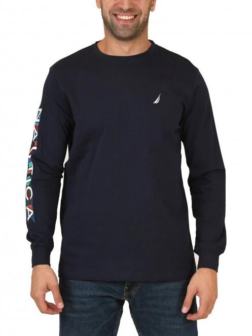Nautica Axel LS T-Shirt férfi hosszú ujjú póló sötétkék színben 2