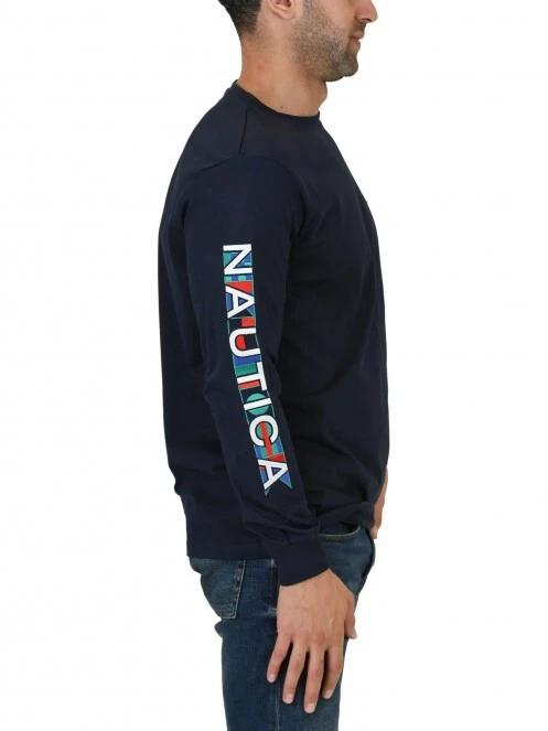 Nautica Axel LS T-Shirt férfi hosszú ujjú póló sötétkék színben 3