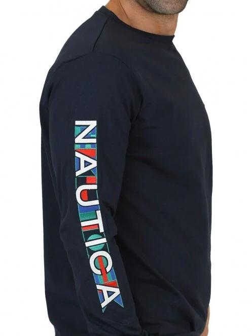 Nautica Axel LS T-Shirt férfi hosszú ujjú póló sötétkék színben 6
