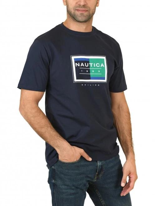 Nautica Finn T-Shirt férfi rövid ujjú póló sötétkék színben 2