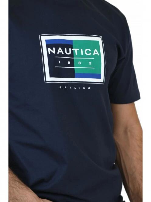 Nautica Finn T-Shirt férfi rövid ujjú póló sötétkék színben 6