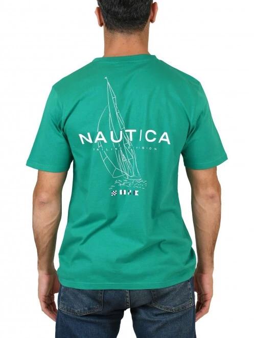 Nautica Pelly T-shirt férfi rövid ujjú póló zöld színben 4