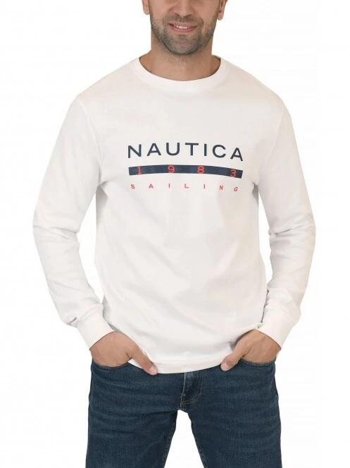 Nautica Hunter LS T-Shirt férfi hosszú ujjú póló fehér színben 2