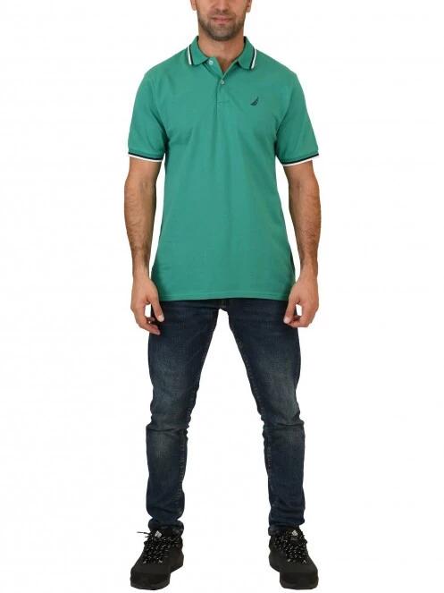 Nautica Platte Polo Shirt férfi galléros póló zöld színben 5