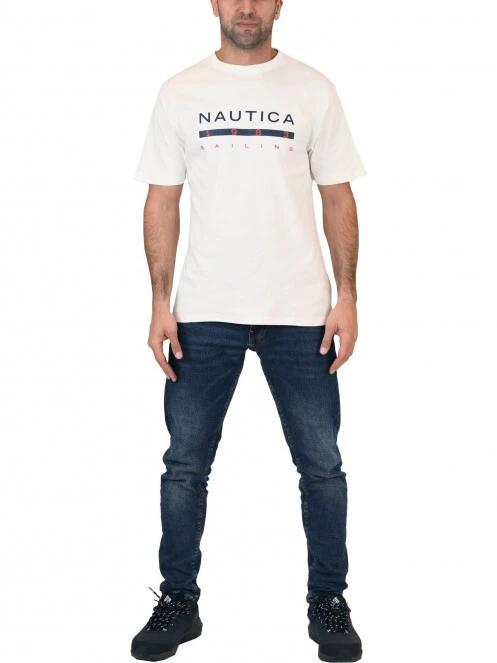 Nautica Lorkan T-Shirt férfi rövid ujjú póló fehér színben 5