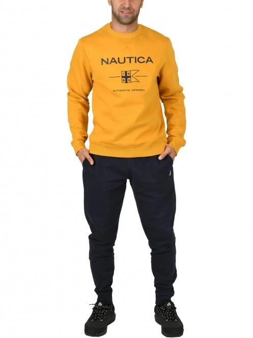 Nautica Tucker Sweatshirt férfi pulóver sárga színben 5