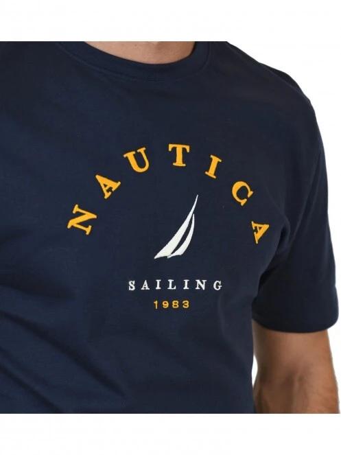 Nautica Schooner T-Shirt férfi rövid ujjú póló sötétkék színben 6