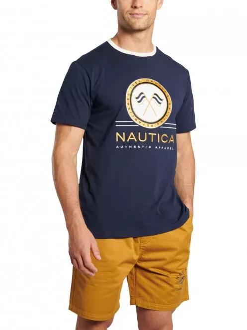 Nautica Navi T-Shirt férfi rövid ujjú póló sötétkék színben 2