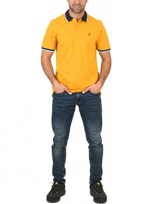 Nautica Fenix Polo Shirt férfi galléros póló sárga színben 5