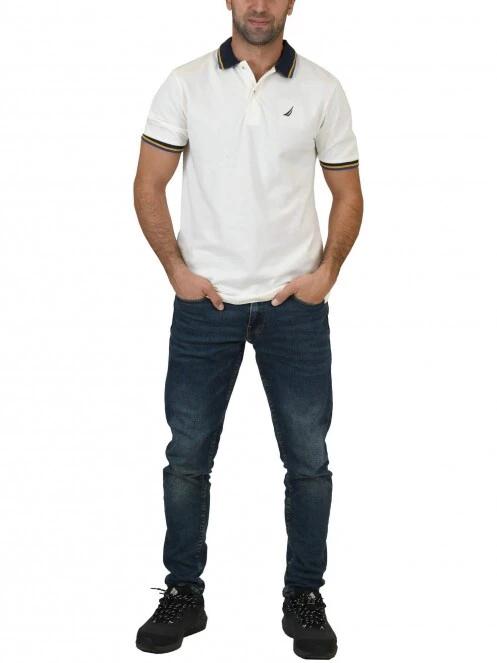 Nautica Fenix Polo Shirt férfi galléros póló homok színben 5