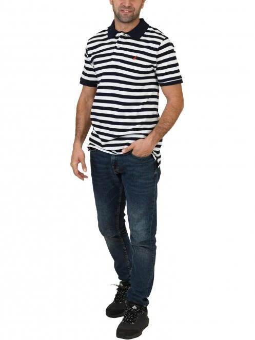 Nautica Abe Polo Shirt férfi galléros póló sötétkék színben 5