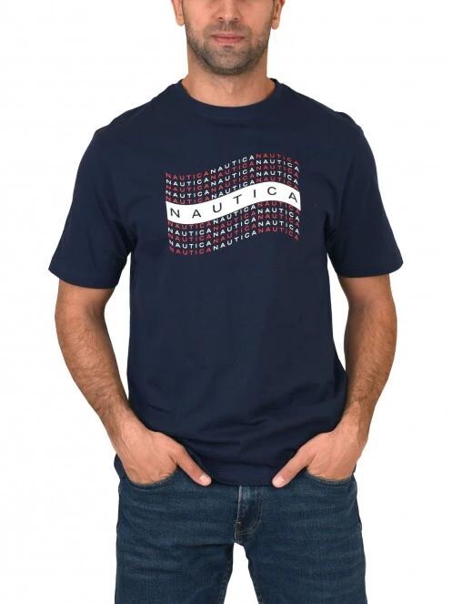 Nautica Ash T-Shirt férfi rövid ujjú póló sötétkék színben 2