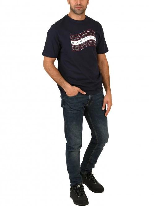 Nautica Ash T-Shirt férfi rövid ujjú póló sötétkék színben 5
