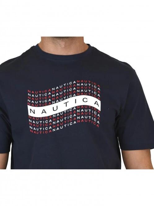 Nautica Ash T-Shirt férfi rövid ujjú póló sötétkék színben 6