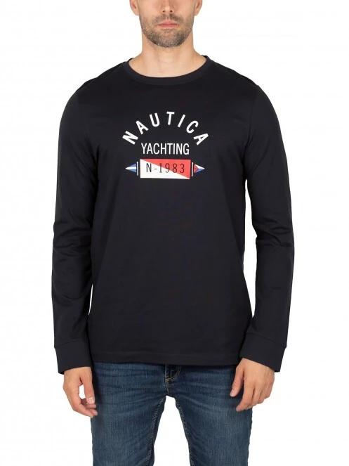 Nautica Coney LS T-Shirt férfi hosszú ujjú póló sötétkék színben 2
