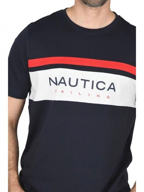 Nautica Matias T-Shirt férfi rövid ujjú póló sötétkék színben 5