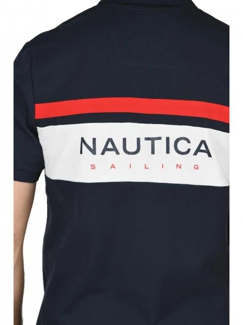 Nautica Maddox Polo Shirt férfi galléros póló sötétkék színben 5