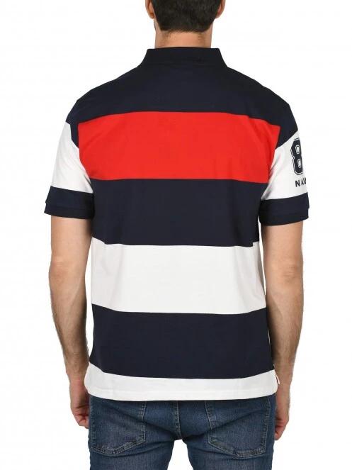 Nautica Dash Polo Shirt férfi galléros póló sötétkék színben 4