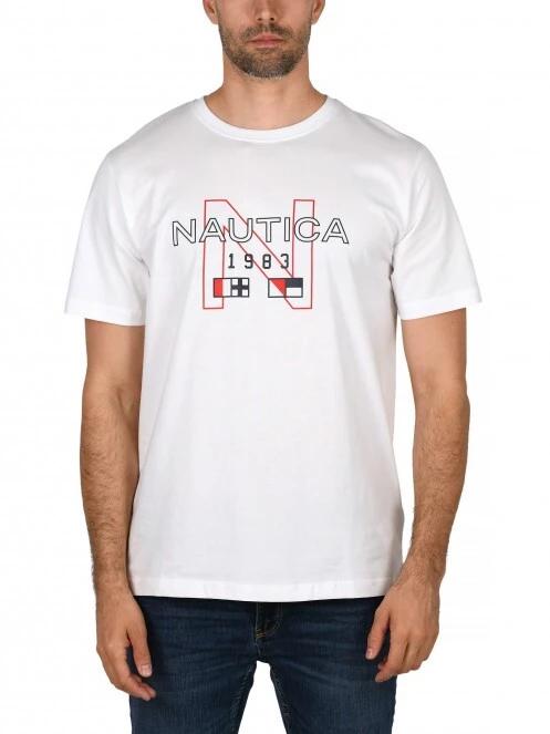 Nautica Kaden T-Shirt férfi rövid ujjú póló fehér színben 2