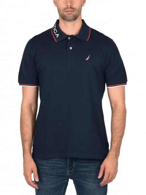 Nautica Bromley Polo Shirt férfi galléros póló sötétkék színben 2