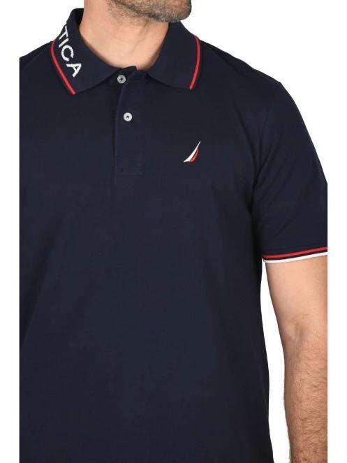Nautica Bromley Polo Shirt férfi galléros póló sötétkék színben 5