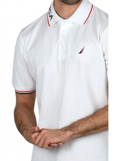 Nautica Bromley Polo Shirt férfi galléros póló fehér színben 5