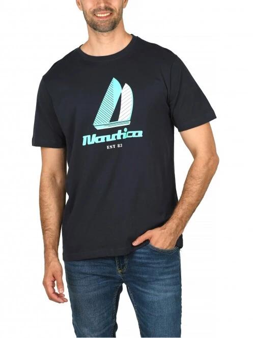 Nautica Crofton T-Shirt férfi rövid ujjú póló sötétkék színben 2