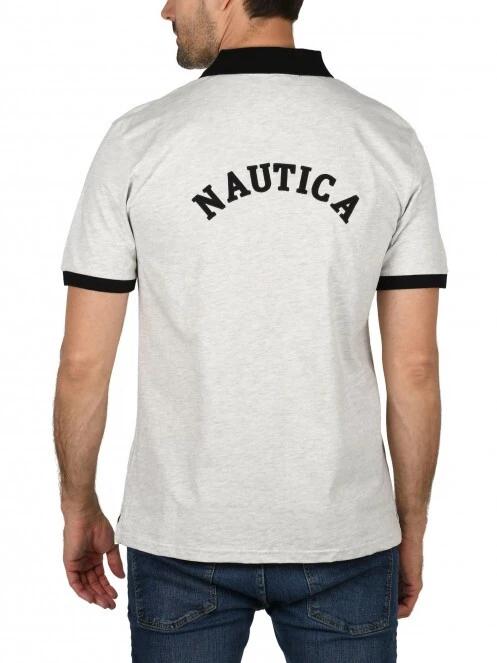Nautica Elgar Polo Shirt férfi galléros póló szürke színben 4