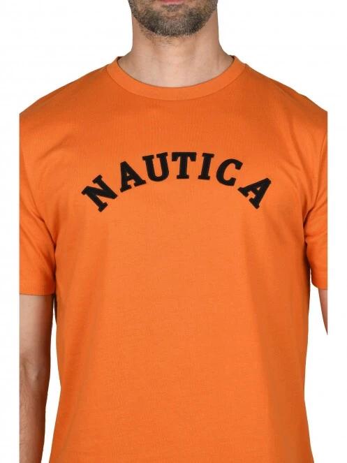 Nautica Trent T-Shirt férfi rövid ujjú póló narancssárga színben 5