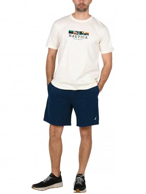 Nautica Keegan Fleece Short férfi rövidnadrág kék színben 5