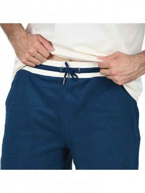 Nautica Keegan Fleece Short férfi rövidnadrág kék színben 6