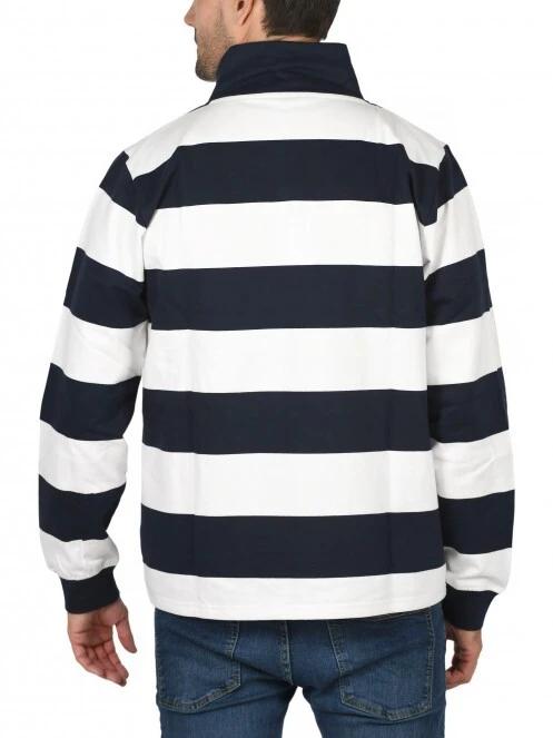 Nautica Foxen 1 Zip Top férfi hosszú ujjú galléros póló sötétkék színben 4