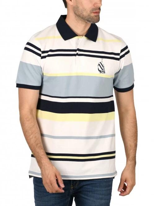 Nautica Merlot Polo Shirt férfi galléros póló fehér színben 2