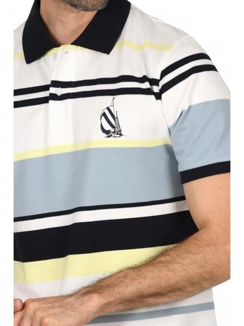 Nautica Merlot Polo Shirt férfi galléros póló fehér színben 5