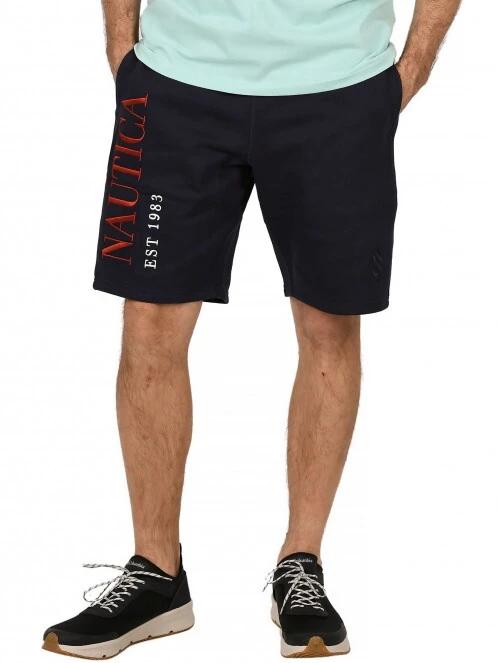 Nautica Locust Fleece Short férfi rövidnadrág sötétkék színben 2
