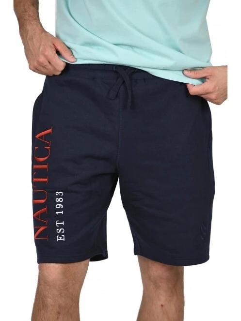 Nautica Locust Fleece Short férfi rövidnadrág sötétkék színben 6