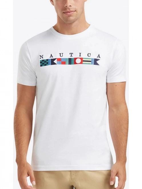 Nautica Fortis T-Shirt B&T férfi rövid ujjú póló fehér színben 2