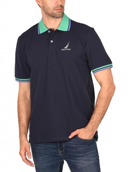 Nautica Odell Polo Shirt férfi galléros póló sötétkék színben 2