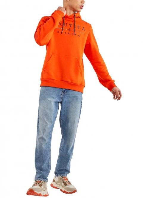 Nautica Malbo OH Hoody férfi kapucnis pulóver narancssárga színben 4