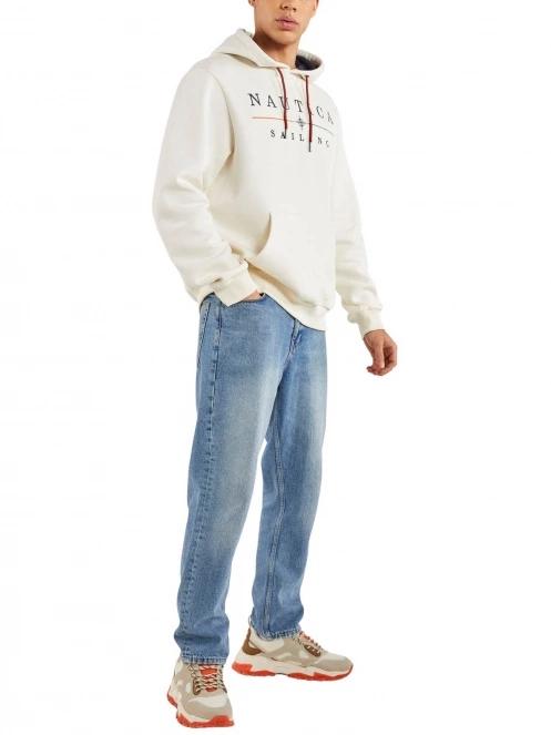 Nautica Malbo OH Hoody férfi kapucnis pulóver fehér színben 4